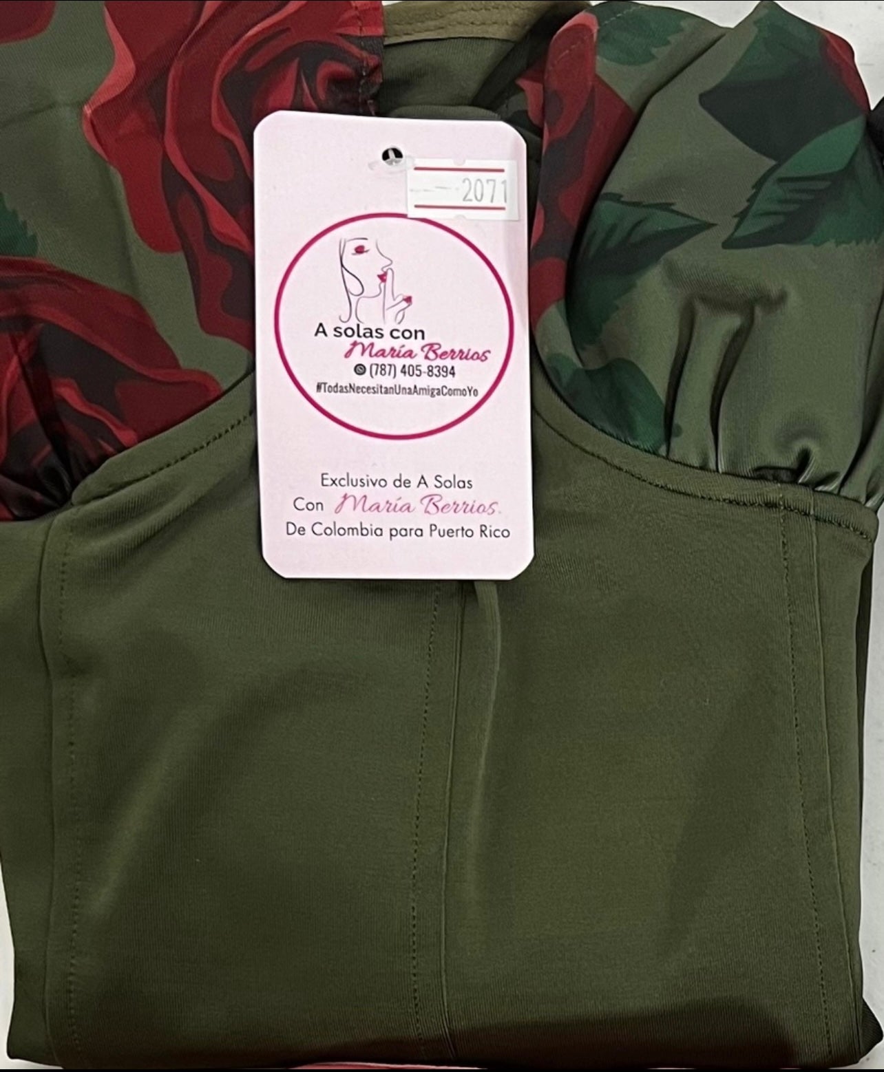 Body - Suite, Unicolor con detalle de Estampado de flores.