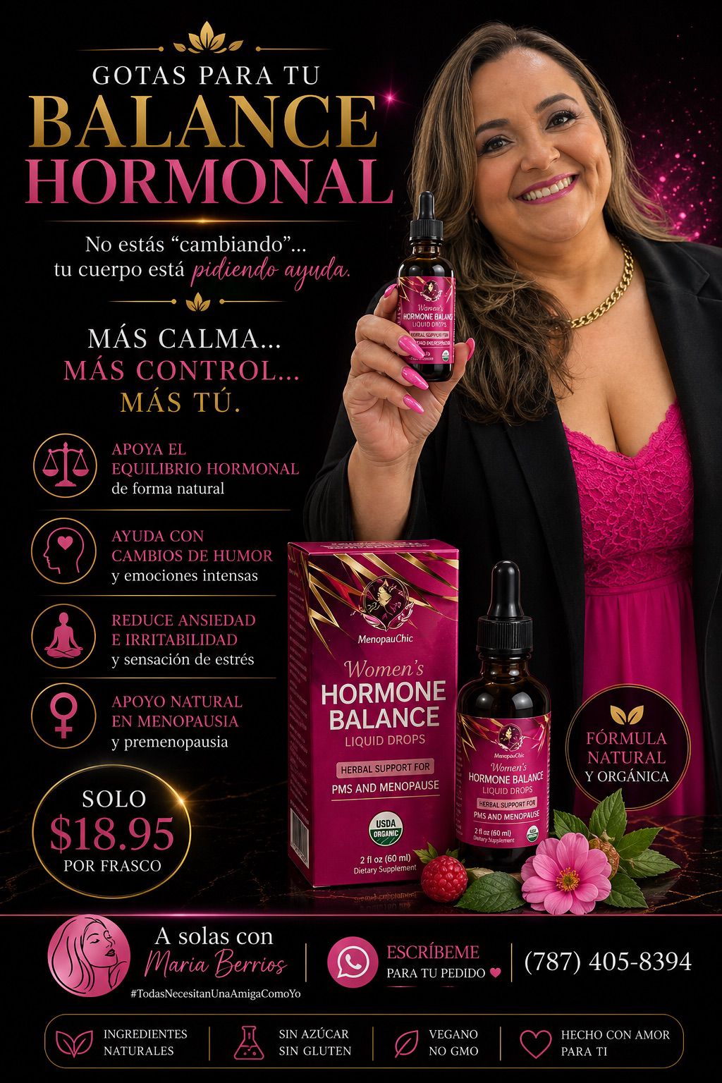 Women's Hormone Balance Liquid Drops - Gotas para Balance Hormonal